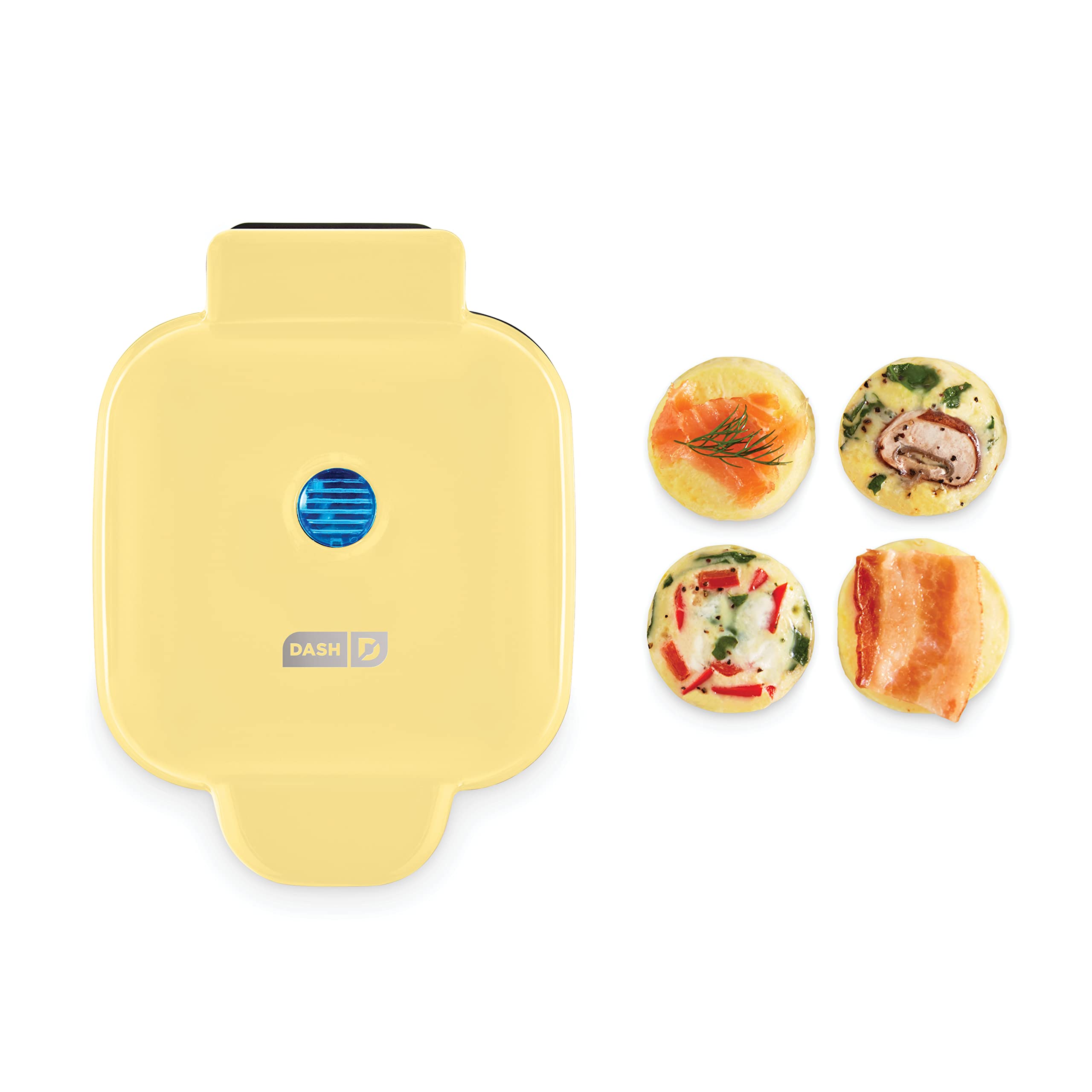 Dash Deluxe Sous Vide Style Egg Bite Maker with Silicone Molds for Breakfast Sandwiches, Healthy Snacks or Desserts, Keto & Paleo Friendly, (1 large, 4 mini) - Pale Yellow