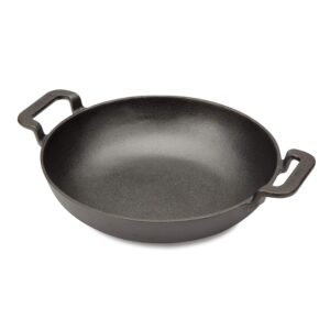 cuisinart ccw-800, pre-seasoned cast iron grilling wok, 10"