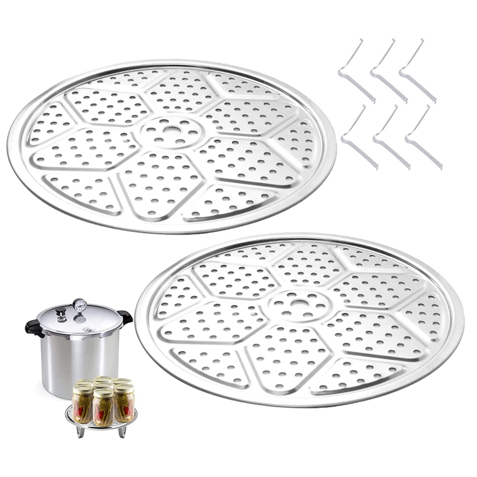 11-Inch Pressure Cooker Canner Rack (2-Pack) with Detachable Legs, Stainless Steel Pressure Canners for Canning Rack Compatible with Presto, All-American and More