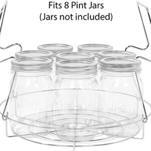 Concord 7 Pieces Premium Stainless Steel Canning Set Starter Kit w/Rack. No Rust, Extra Stability. BULK PACKS (Canning Set)