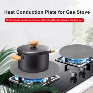 CALIDAKA Heat Diffuser 9/11inch Aluminum Induction Diffuser Plate,Reducer Flame Guard Simmer Ring Plate Non-Stick Hob Ring Plate for Gas Stove Glass Cooktop Converter Coffee Milk