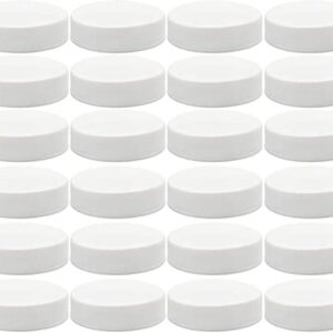 Cornucopia White Plastic Standard Mason Jar Lids (24-Pack); Regular Mouth Lined Storage Caps