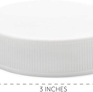 Cornucopia White Plastic Standard Mason Jar Lids (24-Pack); Regular Mouth Lined Storage Caps