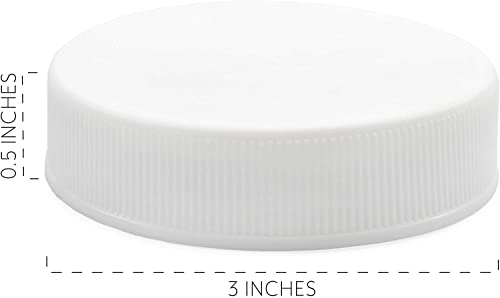 Cornucopia White Plastic Standard Mason Jar Lids (24-Pack); Regular Mouth Lined Storage Caps