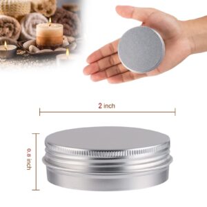 KKDAO 1 oz 30 PACK Aluminum Tin Cans Empty Containers Screw Top Round Metal Cans with Screw Lids for Cosmetic,candle,Spices, Candy, Coffee Beans, DIY, Earrings, Rings, Tea or Gift