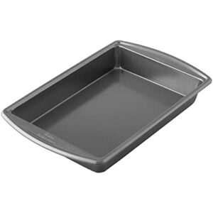 wilton advance select premium nonstick oblong baking pan, 9 x 13-inch, steel, silver