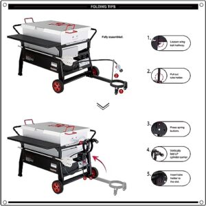 CreoleFeast CFB2001 150 qt. Crawfish Seafood Boiler, Double Sack Outdoor Stove Propane Gas Cooker with Folding Tank Mounting Bracket and Stirring Paddle, for Crawfish Season