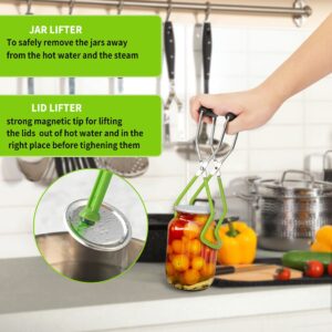 Supa Ant Starter Canning Supplies (Assembled in USA) - Canning Funnel - Wide Mouth Funnel - Magnetic Jar Lid Lifter - Canning Tongs Jar Lifter- Cooking Home Essentials Kitchen Set (3 pcs)