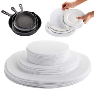 jucoan 80 pack thick felt plate dividers, 3 sizes round china dish storage protectors pads for packing stacking procelain cookware