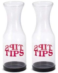 tablecraft #812 tip jar with removable anti theft bottom - pack of 2 pcs
