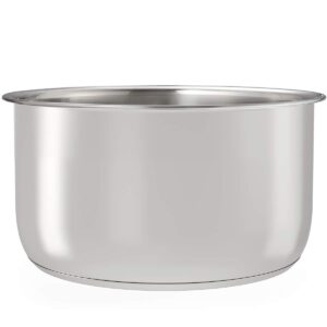 stainless steel inner pot replacement insert liner accessory compatible with ninja foodi 5 quart, by sicheer