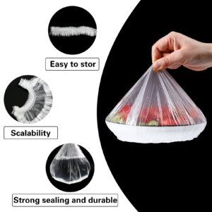 200pcs Fresh Keeping Bags, Plastic Sealing Bags Food Cover, Elastic Stretch Adjustable Bowl Lids, Universal Kitchen Wrap Seal Caps for Leftover And Meal Prep