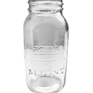 SEZONS 64 ounce (2 Liter) 2L Mason Jar wide mouth - 2 pack set