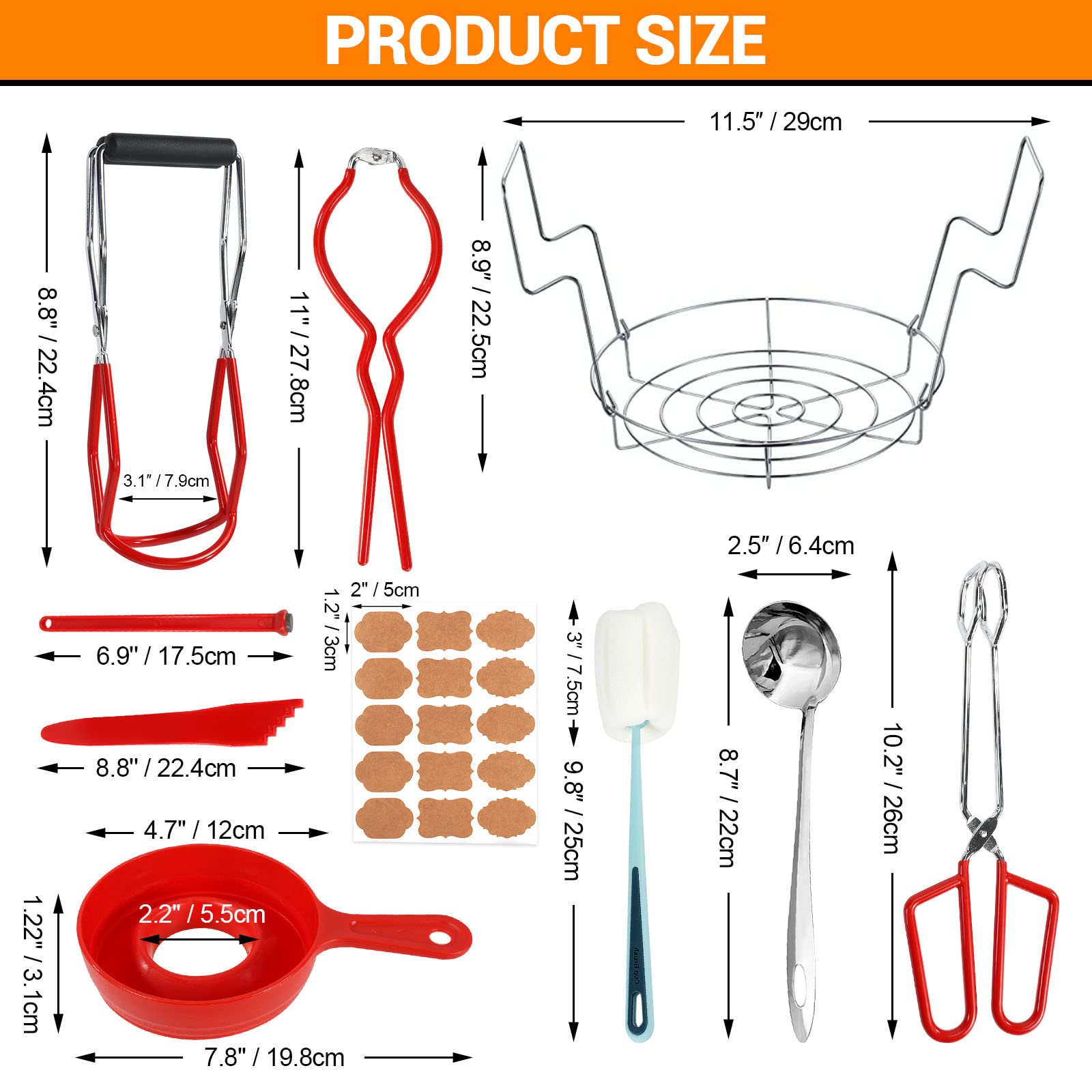 GUFAOWI Canning Supplies Starter Kit - Pressure Canning Kit with Rack, All-in-one Canning Tools for Beginners, Canning Set Canning Accessories for Water Bath Canning Equipment