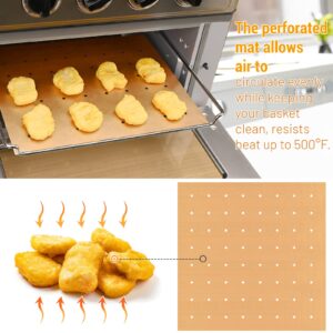 WMKGG 12 inch Square Air Fryer Liners Set, 3 Pack Non-stick Reusable Toaster Oven Mat Compatible with Ninja Foodi Flip SP101/SP201/SP301/SP351, Cuisinart Toaster Oven, Microwave