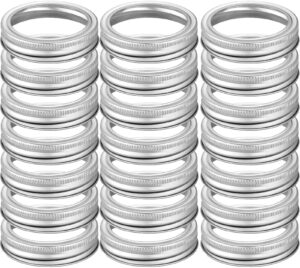 42 pieces regular mouth canning rings, canning bands for mason jar small mouth, rustproof tinplate metal bands/rings for mason jar, canning jars rings (silver 70mm)
