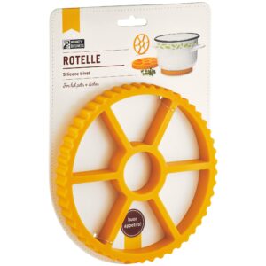 fun rotelle-shaped silicone trivet/hot pads for kitchen from a series of pasta-inspired kitchen gadgets | cool hot pads to protect the countertop | original kitchen accessories | by monkey business