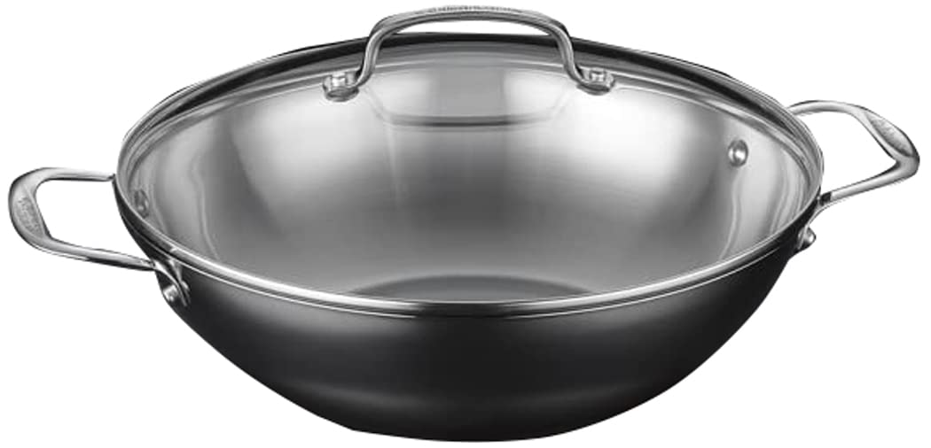 Cuisinart Stainless Steel Stir Fry & Wok Pan with Cover, 12 Inch, 726-30SD