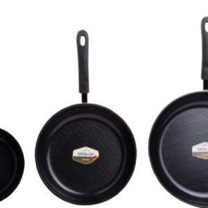 Ozeri Frying Pan 3-Piece Set (8", 10", 12") – 100% PTFE PFC, APEO, GenX, NMP and NEP-Free German-Made Coating, Green