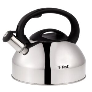 T-fal Specialty Stainless Steel Tea Kettle 3 Quart Cookware, Pots and Pans, Dishwasher Safe Silver