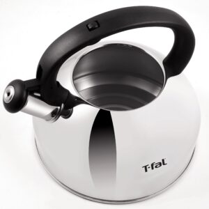 T-fal Specialty Stainless Steel Tea Kettle 3 Quart Cookware, Pots and Pans, Dishwasher Safe Silver