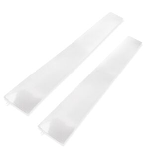 s&t inc, crumb catchers for stove, silicone stove gap covers, heat resistant stove crumb guards, white, 20.5 inch x 2.3 inch, 2 pack