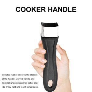 Pot Handle,Handle Replacement Cookware Handle with Screw,Universal Pot Handle Grip for Pan Pot Cookware Accessories Anti Scalding Tool Household Pan Handle(Black)