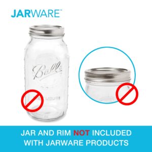 Jarware Silicone Bacon Grease Saver Mason Jar Lid, Wide Mouth