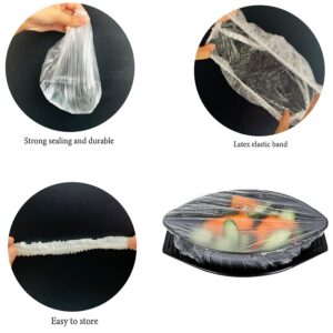 Ayaoch Fresh Keeping Bags 100pcs Food Covers,Reusable Elastic Food Storage Covers, Plastic Sealing Elastic Stretch Bowl Lids, Universal Kitchen Wrap Seal Caps (100pcs)