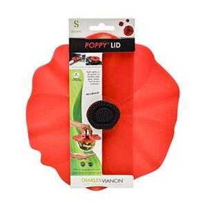 Charles Viancin - Poppy Silicone Lid for Food Storage and Cooking - 11''/28cm - Airtight Seal on Any Smooth Rim Surface - BPA-Free - Oven, Microwave, Freezer, Stovetop and Dishwasher Safe