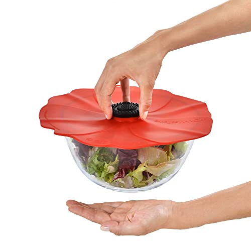 Charles Viancin - Poppy Silicone Lid for Food Storage and Cooking - 11''/28cm - Airtight Seal on Any Smooth Rim Surface - BPA-Free - Oven, Microwave, Freezer, Stovetop and Dishwasher Safe