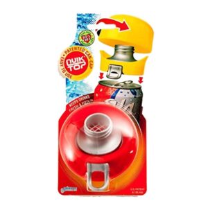 compac compac quiktop can cap, red, keep drinks fresh & fizzy - turn cans into bottles (pack of 3)