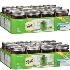 ball 16 oz. wide mouth pint 12 pieces jars (2 pack) made in usa