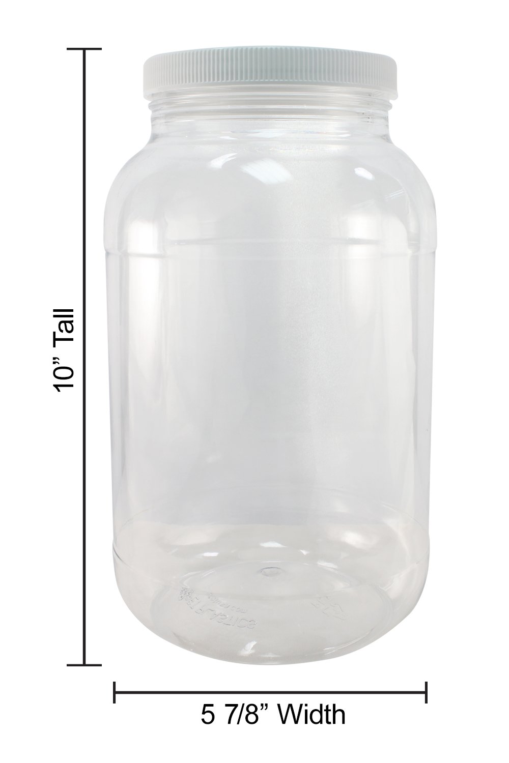 Pinnacle Mercantile Crystal Clear PET Plastic Jars with Screw on Lids 64 oz Set of 3 Wide Mouth