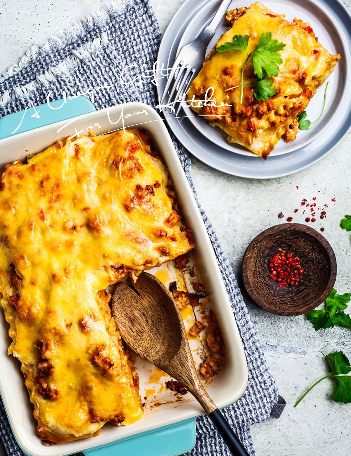 3Piece Casserole Dish Ceramic Baking Dish Rectangular Baking Dishes for Oven Ceramic Bakeware with Handles Durable Nonstick Large Lasagna Pan for Cooking, Baking, 10'' x 7'', Gradient SkyBlue