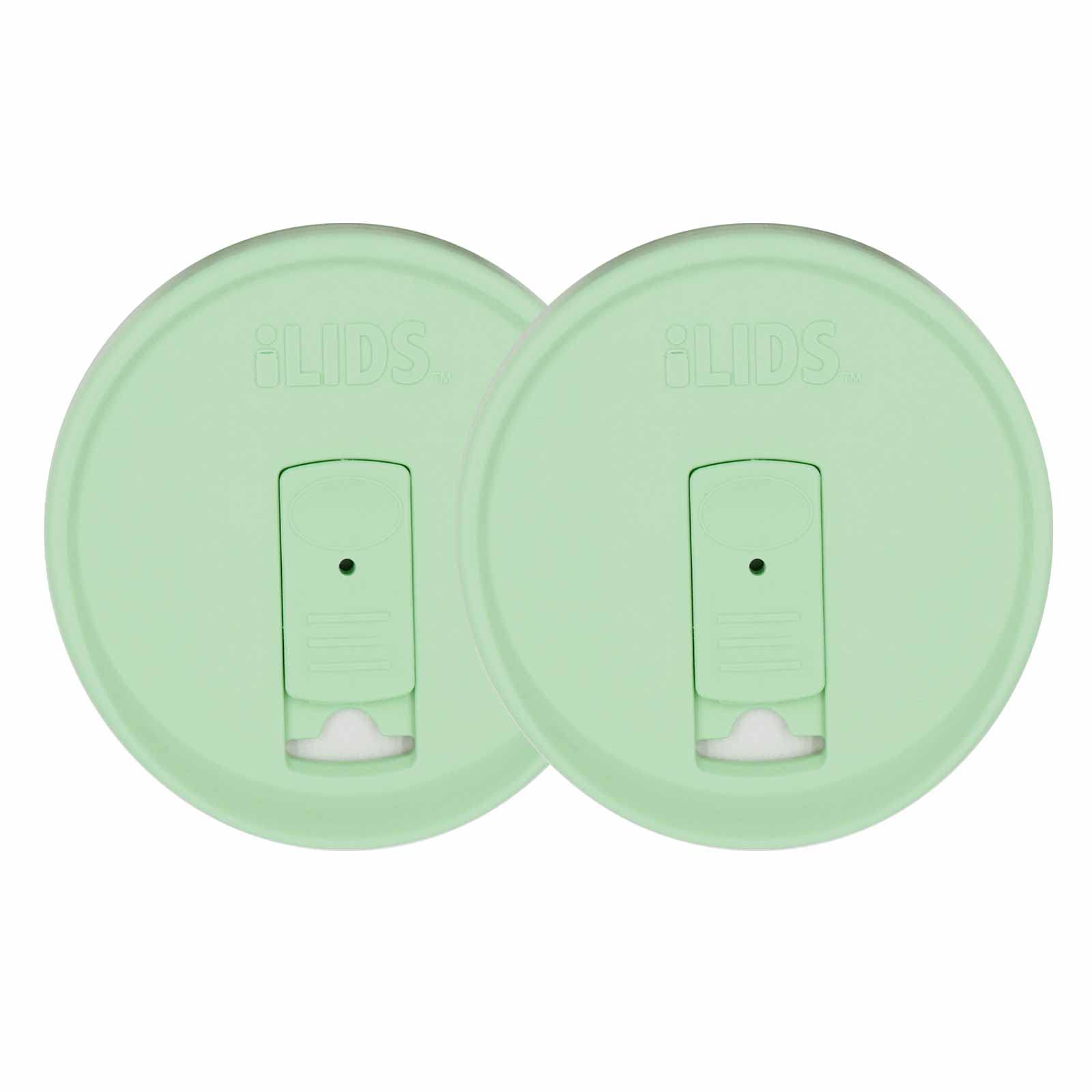 iLIDS Mason Jar Drink Lid, Wide Mouth, Celery, Pack of 2