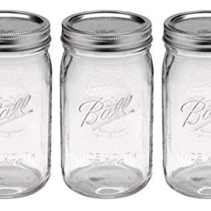 Ball Quart Jar with Silver Lid, Wide Mouth, Set of 3