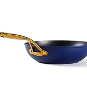 frök All-In-One Platinum Non-Stick Fry Pan Meets Wok with Lid, 11-Inch, Blue & Gold