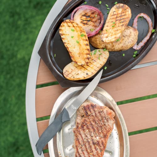 Nordic Ware 365 Indoor/Outdoor Sizzling Steak Server, Silver