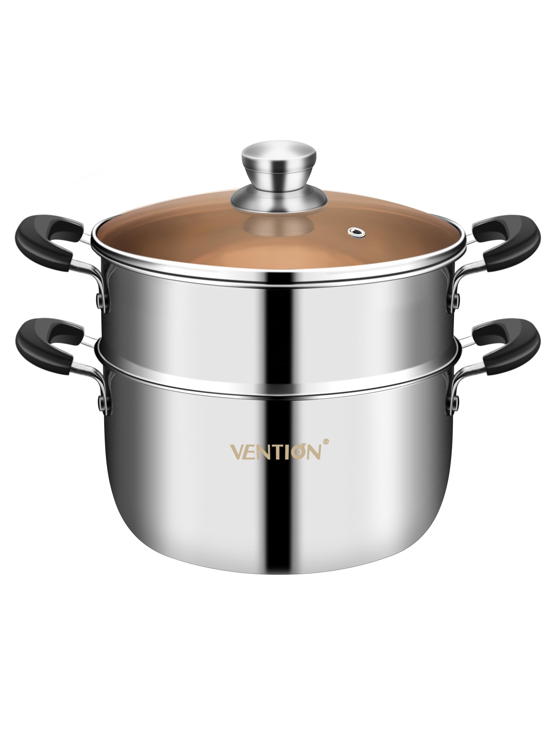 VENTION Steamer Pot for Cooking, Vegetable Steamer, 5-Ply Stainless Steel Steamer, 7.9 Inch