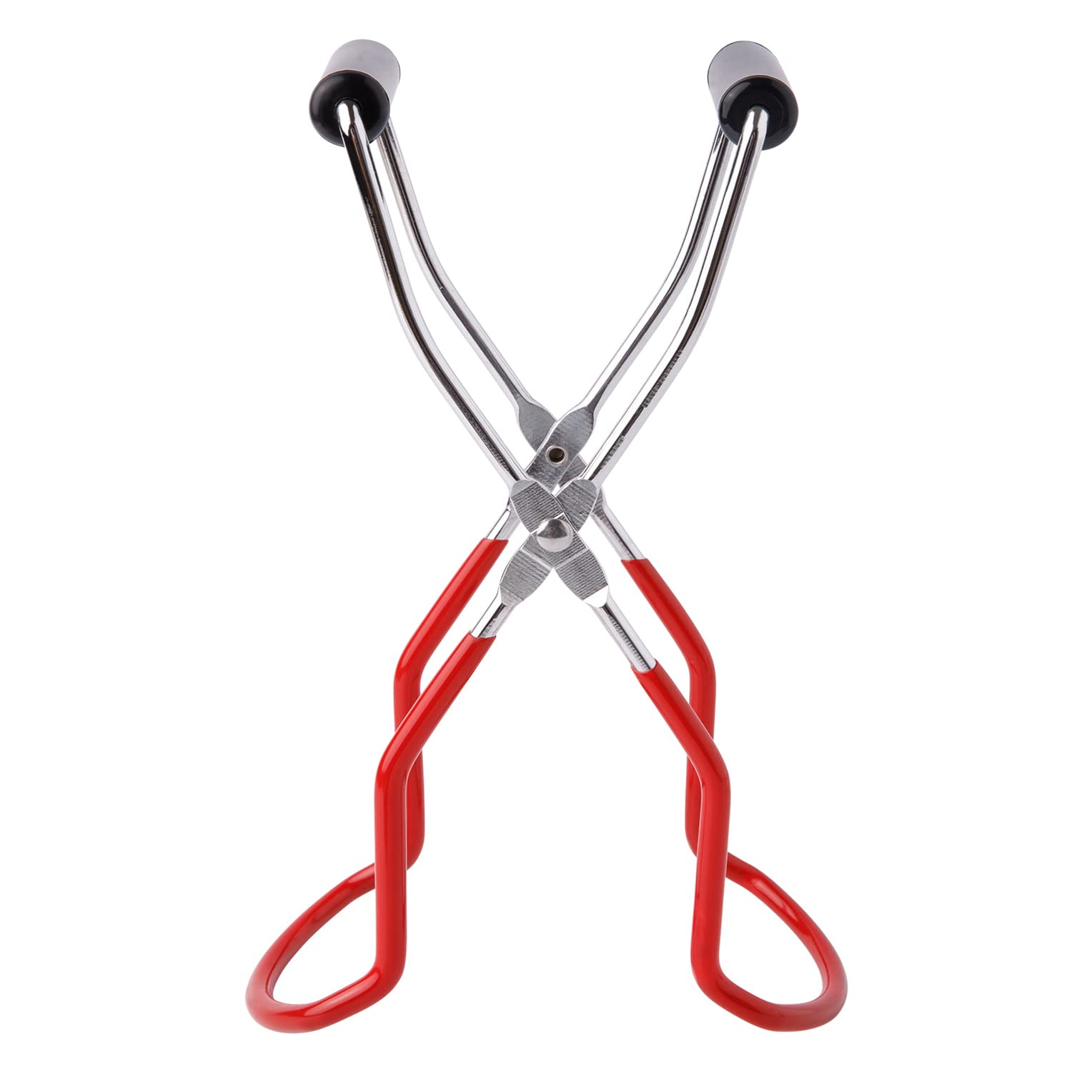 Eeoyu Canning Jar Lifter Tongs Stainless Steel Jar Lifter with Grip Handle for Home Kitchen (Red)