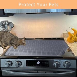 Silicone Stove Top Cover for Electric Stove, 28"x20" Extra Large Silicone Dish Drying Mat，Glass Stove Top Protector for Ceramics，Multipurpose Mat