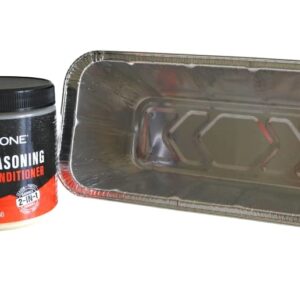 Griddle Seasoning and Conditioner, Cast Iron Grill Oil & CAPTIVAMKT Drip Pan Liners, Grease Cup Liners (Griddle Seasoning and Conditioner/Grease Pans) Cast Iron Conditioner, BBQ Cleaning Kit Bundle