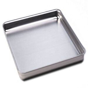american metalcraft sq1220 square deep dish pan, aluminum, 2" h, 12" w, 12" l