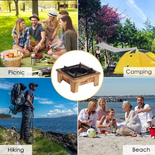 Jerliflyer Japanese alcohol wood stove,Portable Alcohol Stove for Outdoor Picnic for Soup Pot Roasting Pan Kettle