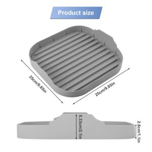 Microwave Bacon Maker, Food Grade Silicone Bacon Cooker for Microwave Oven Silicone Bacon Tray (Gray)