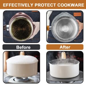 AHOUGER Heat Diffuser For Gas Stove,9.4''Heat Diffuser Plate Upgrade Thickening with Anti-Scalding Handle,Range Heat Diffuser Stove Top,Protects Pot Cookware Accessories