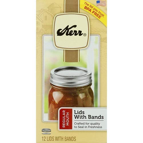 Regular Mouth Mason Jars Lids and Bands for Canning Jar - 12 Count of 1 Pack (2.75"/70mm)