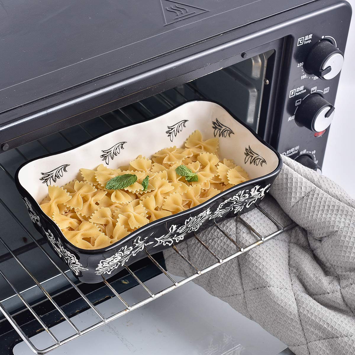 Wisenvoy Baking Dish Casserole Dish Ceramic Lasagna Pan 2-Pcs Bakeware Sets Baking Dishes Baking Set Baking Dish Set