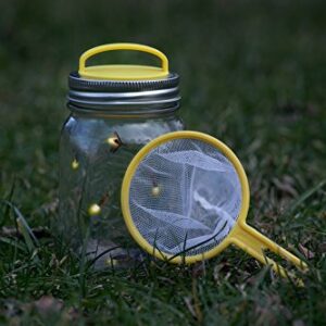 Jarware Firefly Catcher Kit for Regular Mouth Mason Jars, Yellow